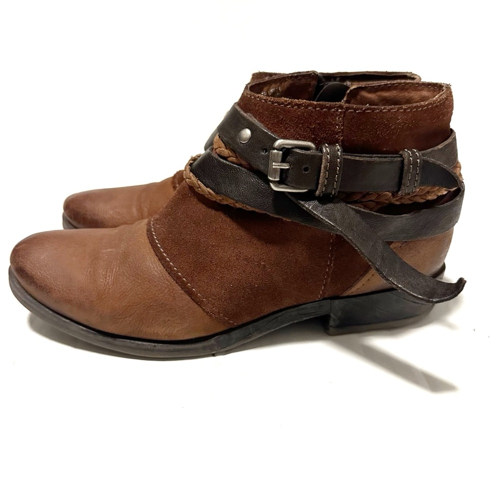Miz Mooz Danita Leather Belted Ankle Boots
